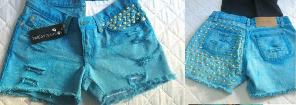 Temos azul vermelho verde e amarelo com tachas do 34 ao 44